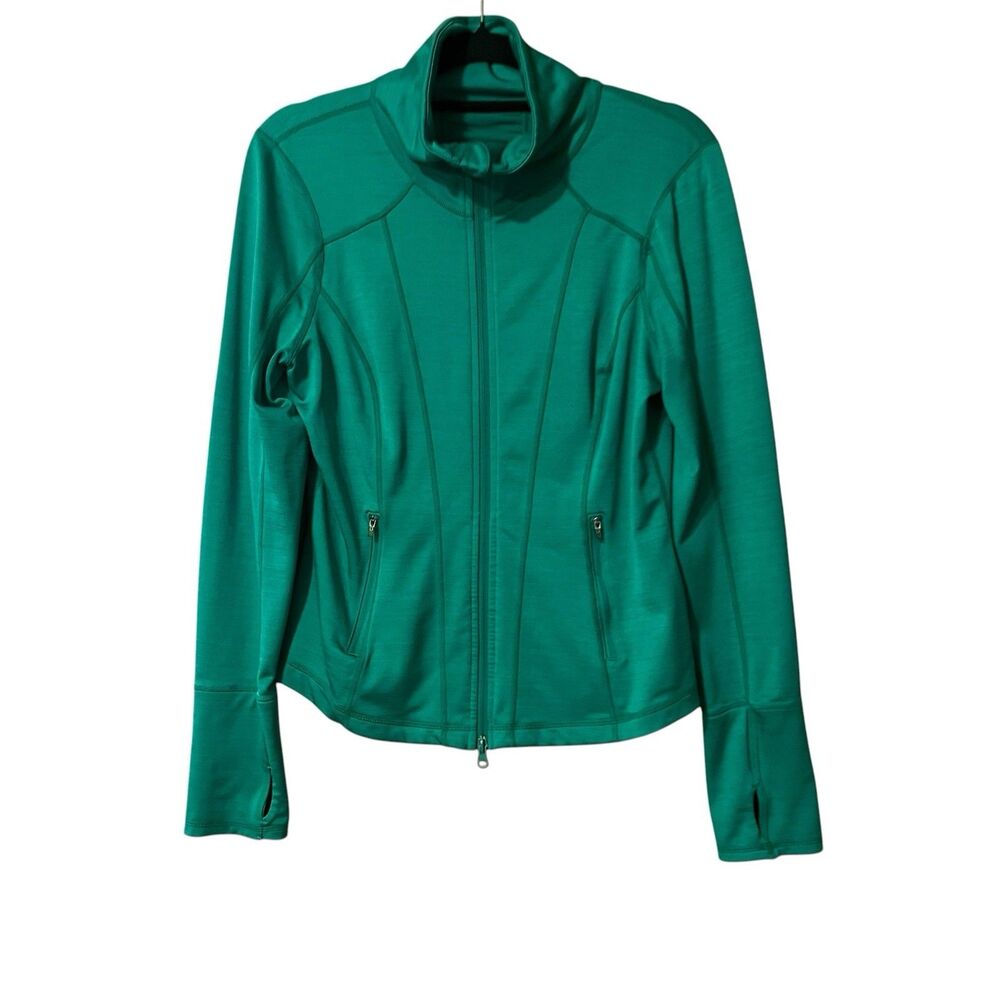 Zella Women's Size Medium Green Zip Front Athetic Jacket